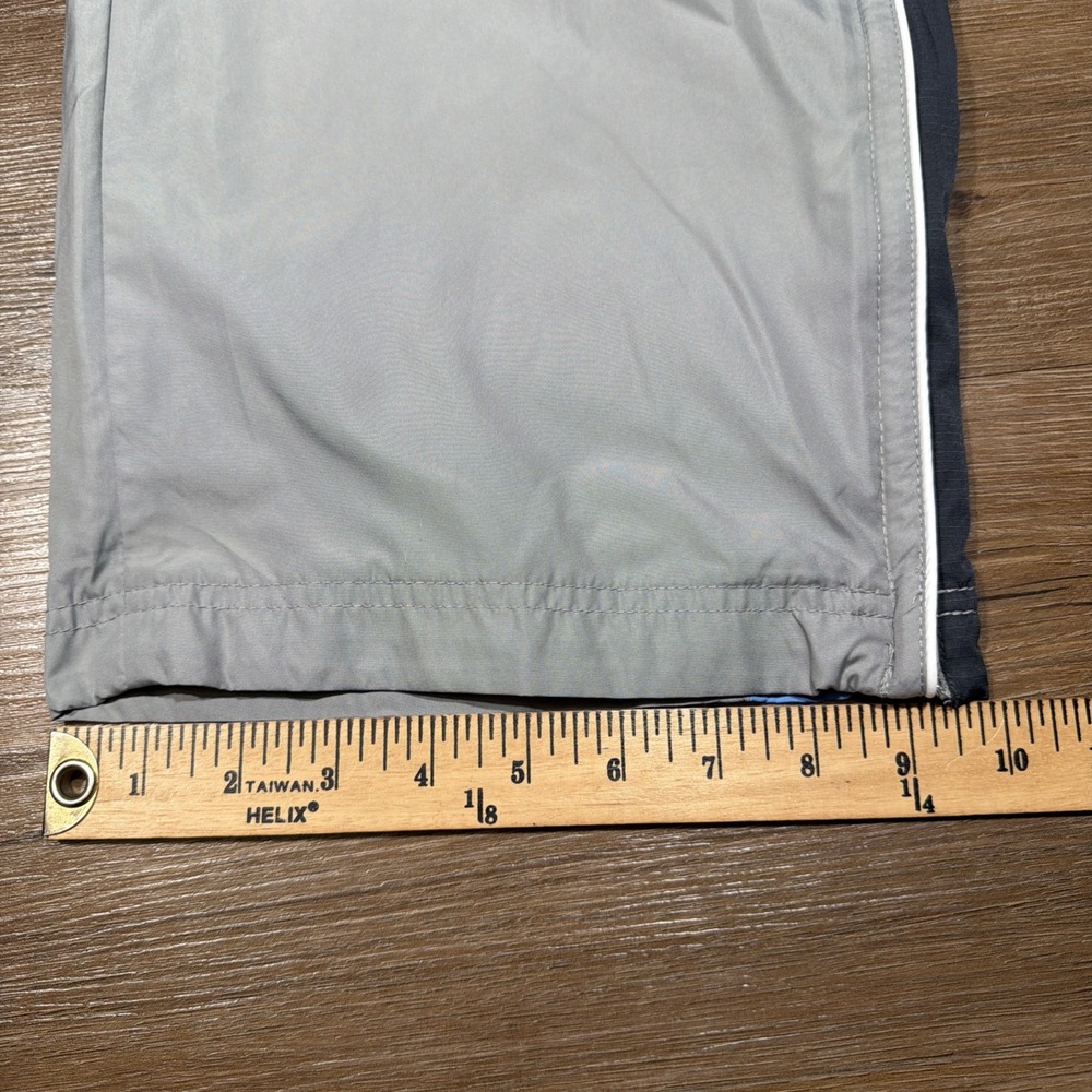 Nike Track Pants Mens XL Grey Black Striped Zip Windbreaker Silver Tag Vintage - Picture 10 of 14